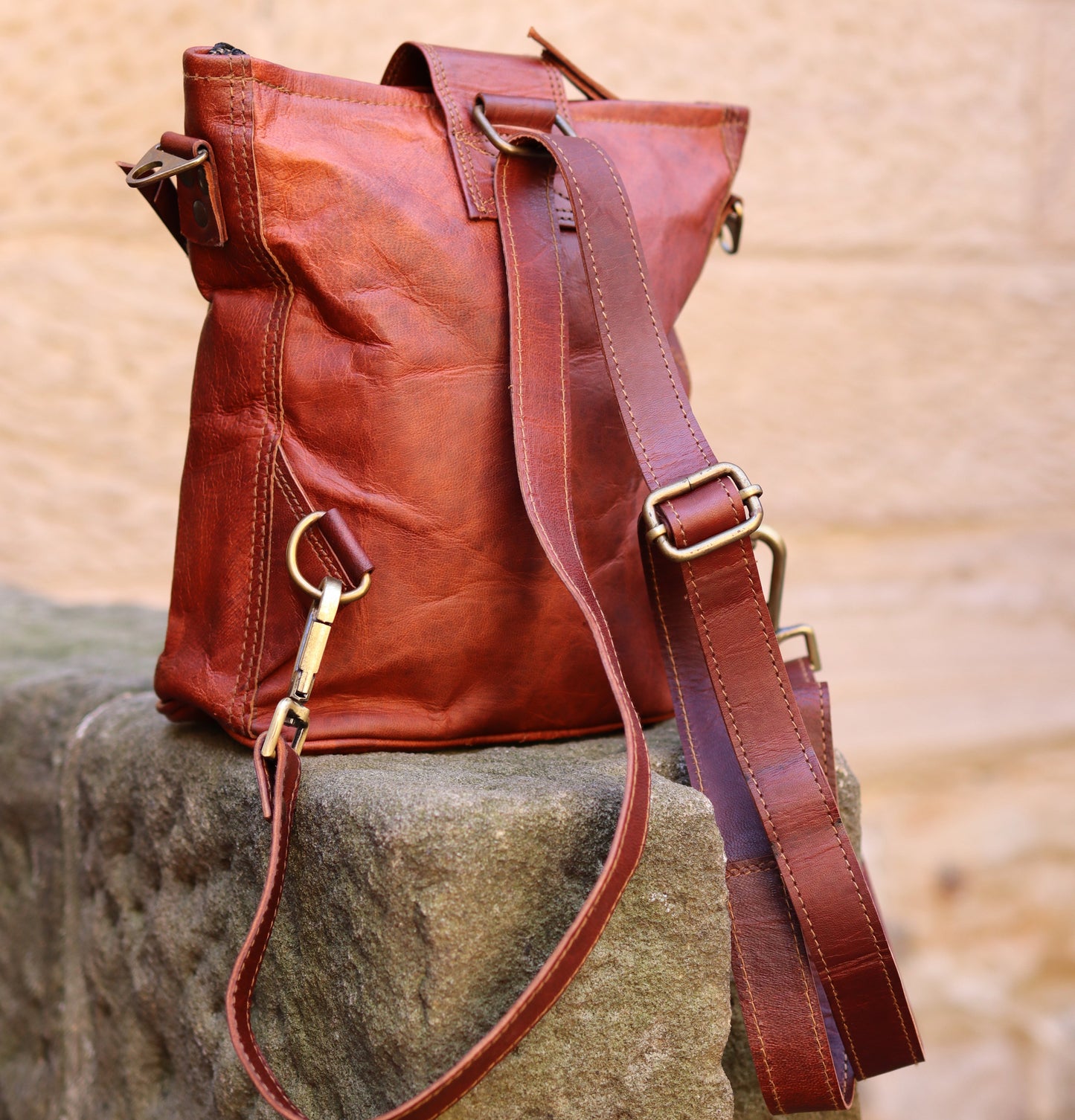 Tiffany 9 inch Tote Crossbody Travel Goat Leather Bag