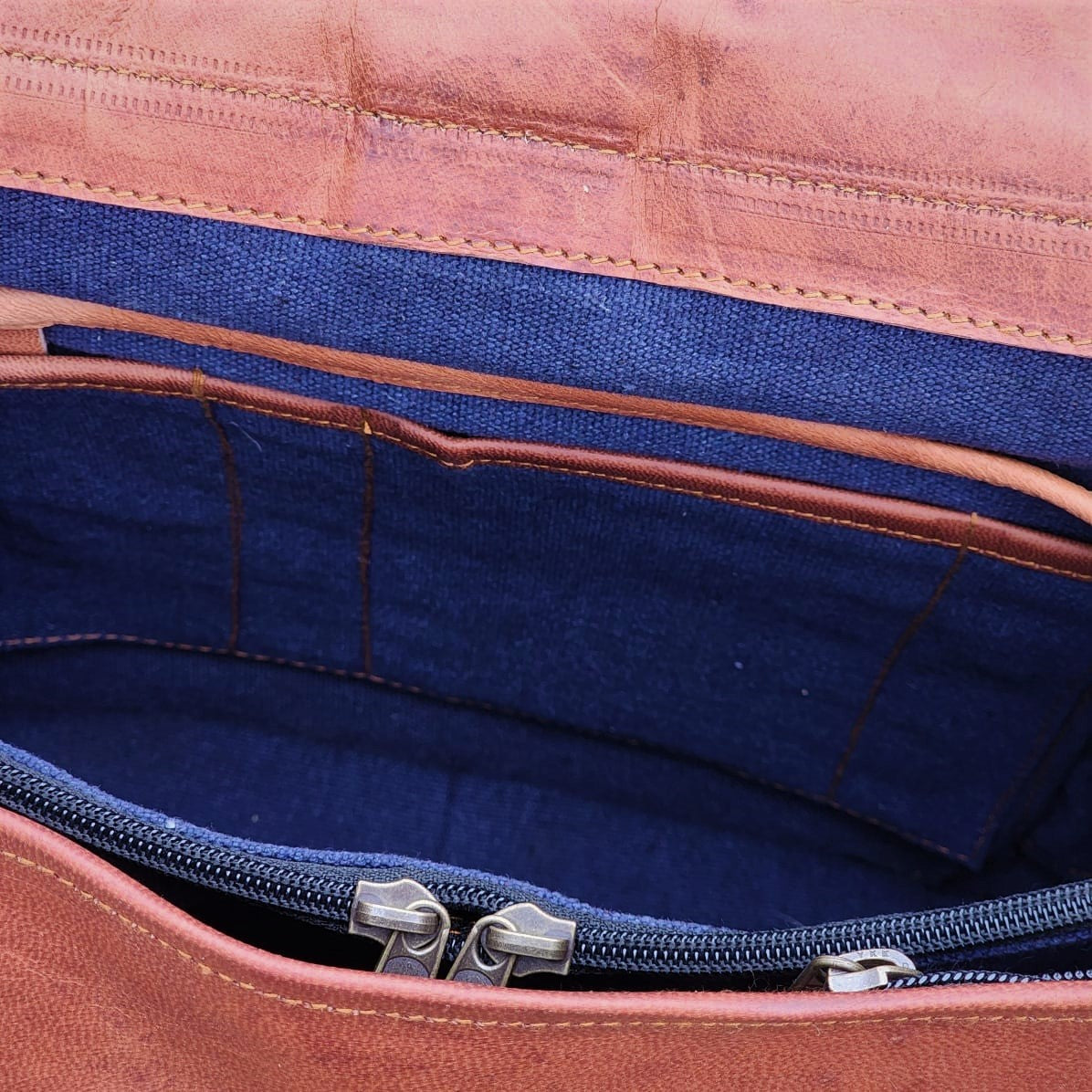 ALAMO 16 Inch Goat hide Satchel & Backpack