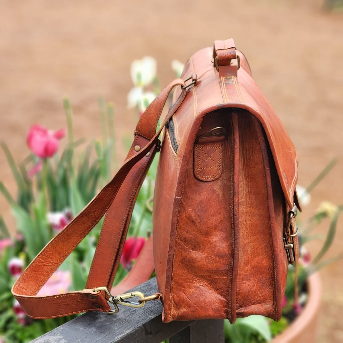 ALAMO 16 Inch Goat hide Satchel & Backpack