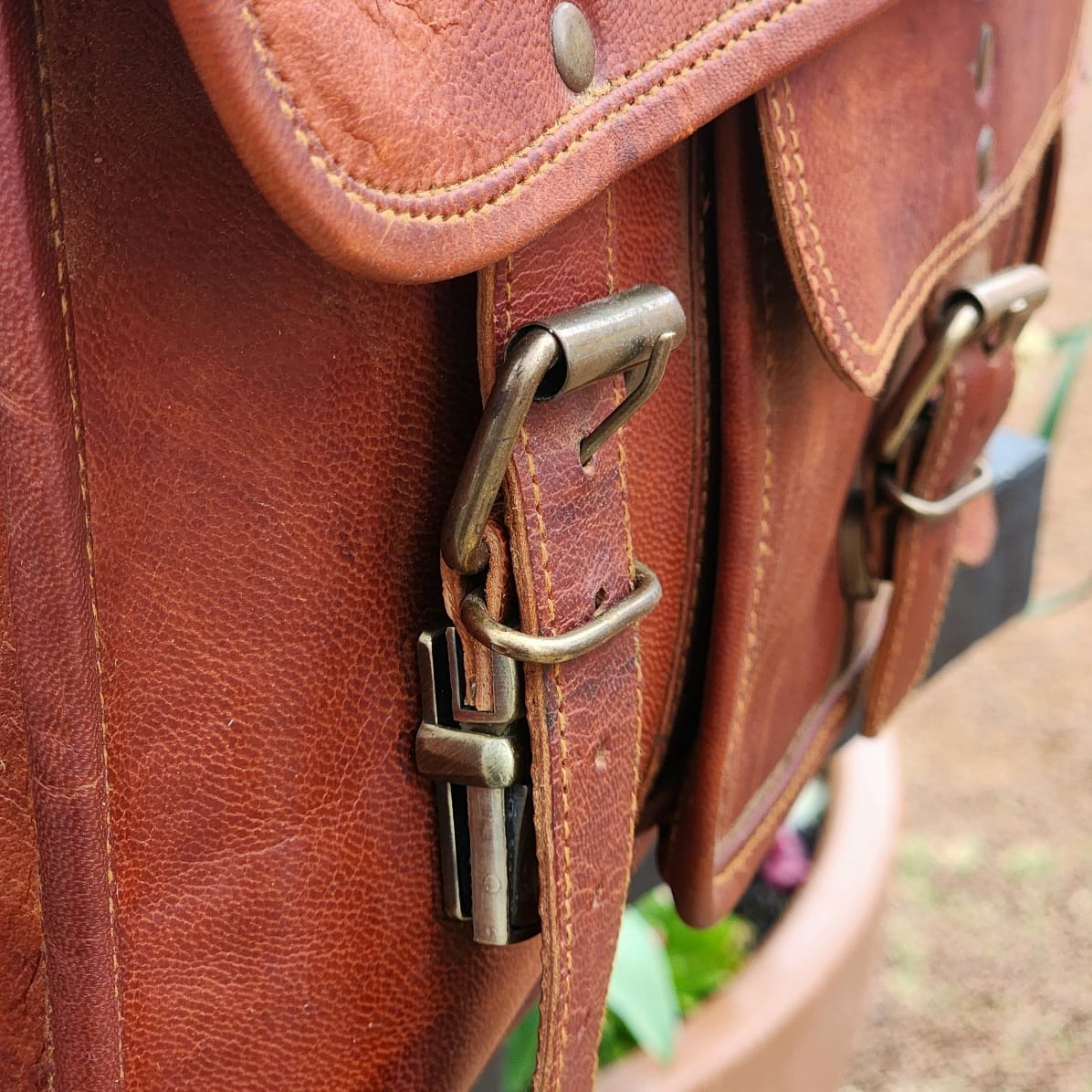 ALAMO 16 Inch Goat hide Satchel & Backpack