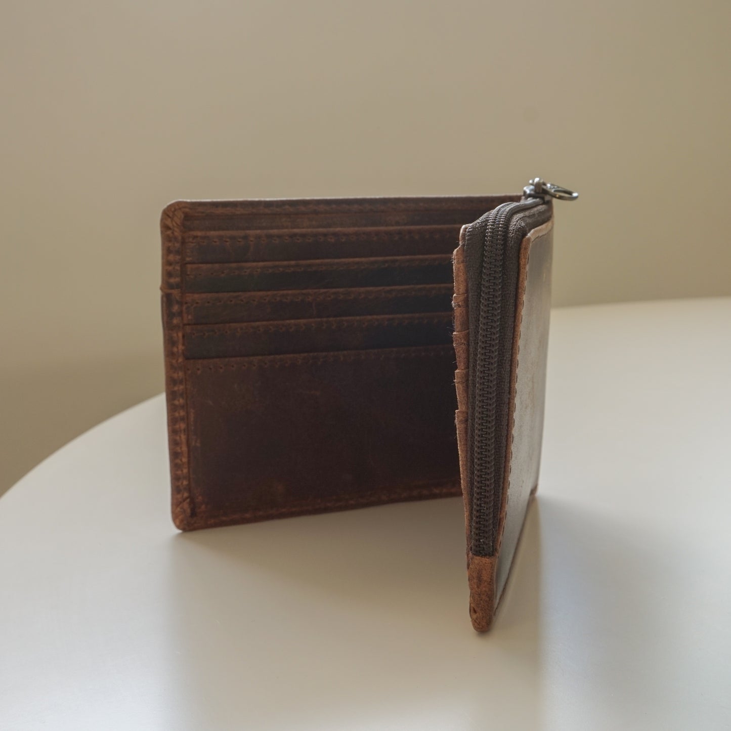 Double Bay Wallet Waxed Buffalo Hide