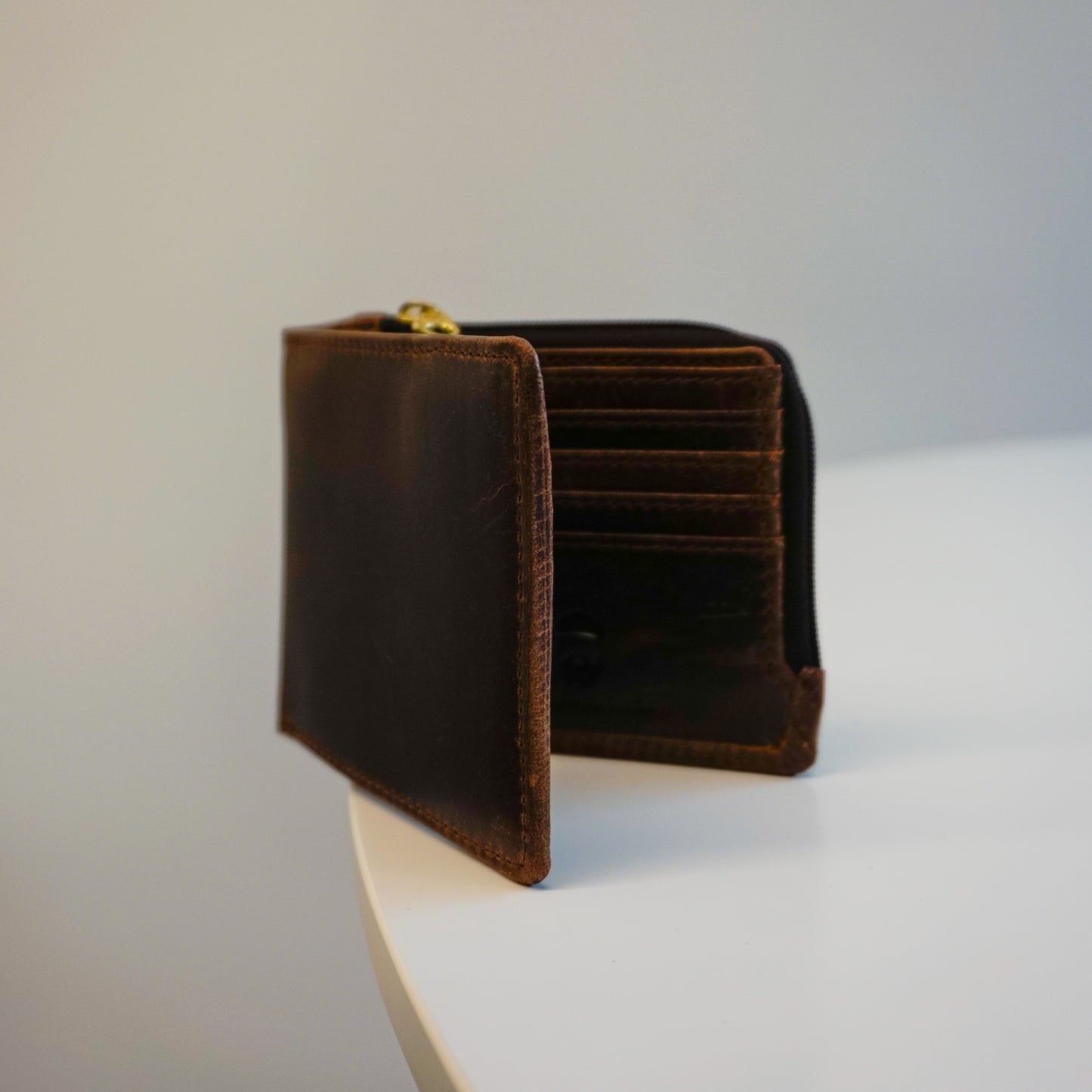 Double Bay Wallet Waxed Buffalo Hide