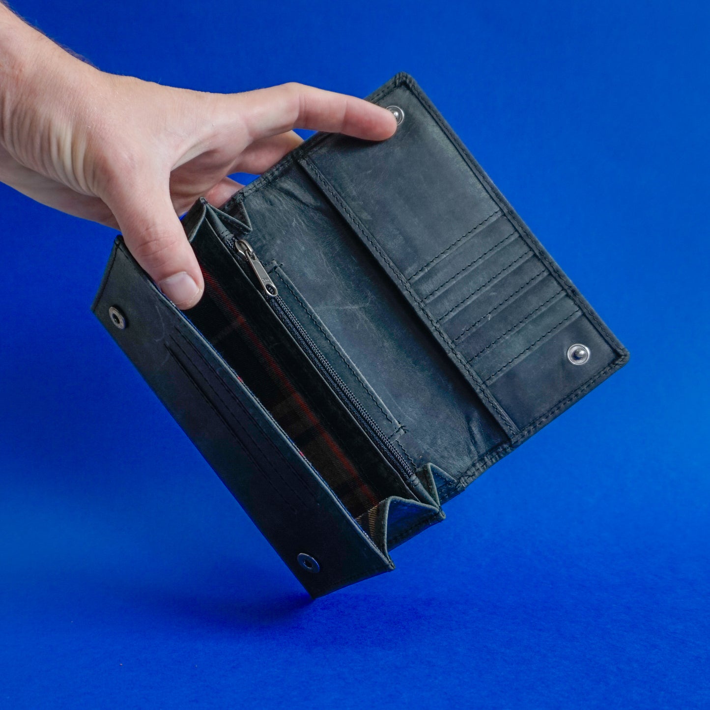 Hunters Hill Clutch Wallet Cowhide Black