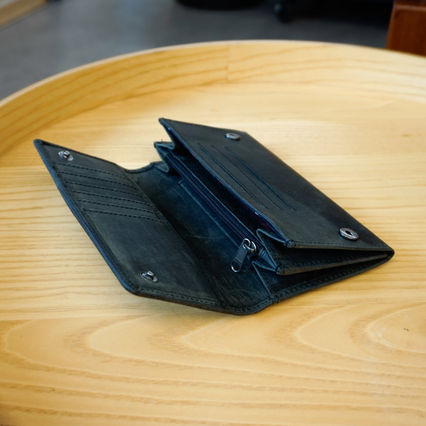 Hunters Hill Clutch Wallet Cowhide Black