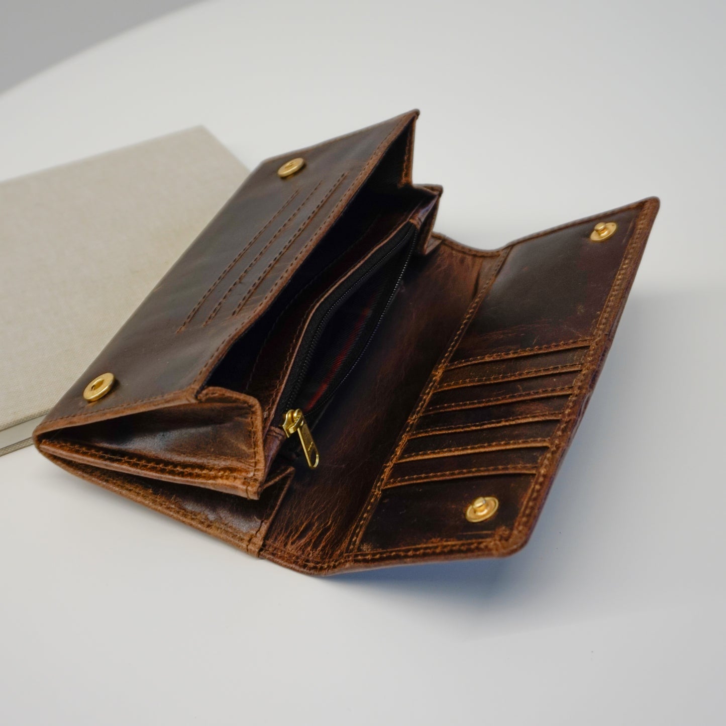 Hunters Hill Clutch Wallet Waxed Buffalo Hide