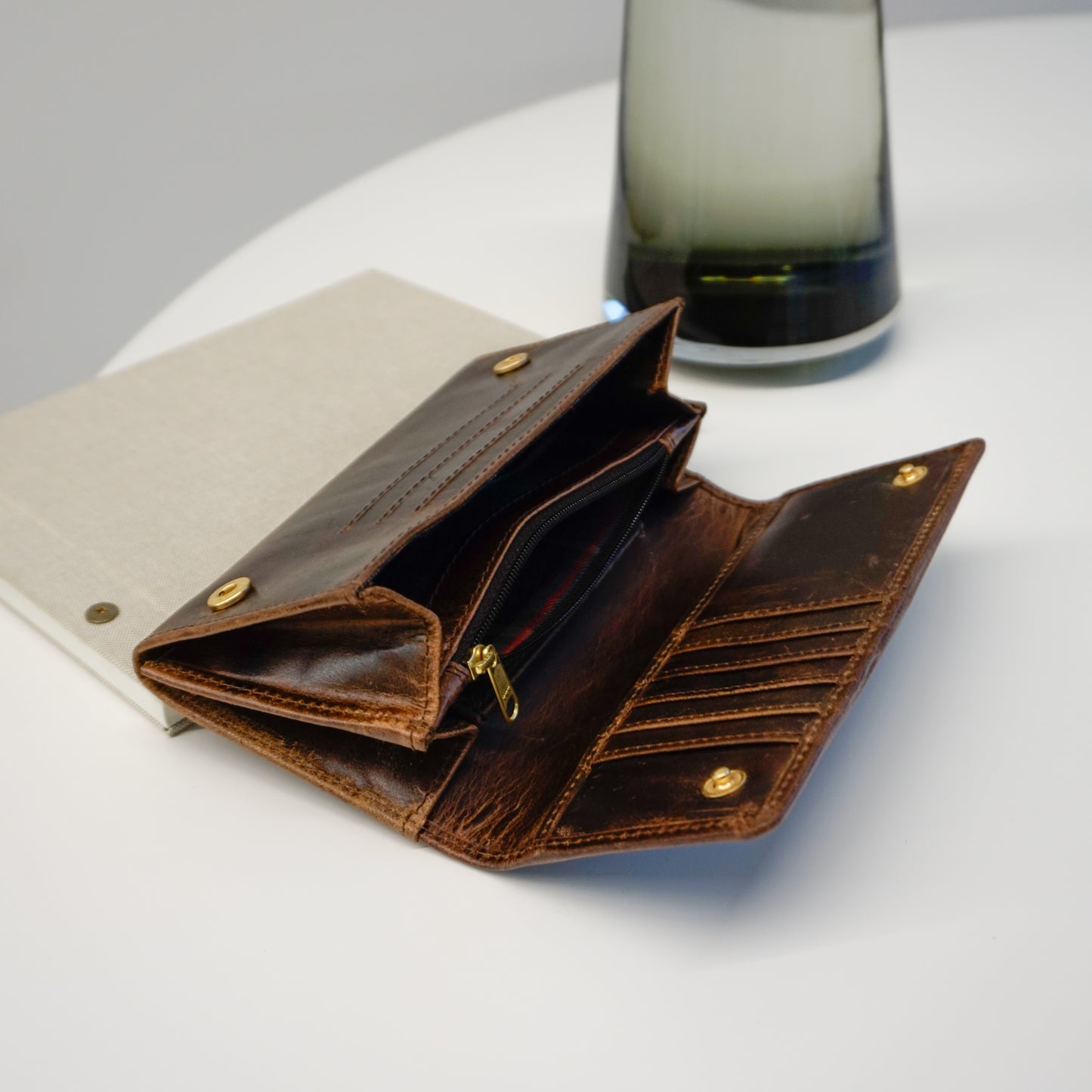 Hunters Hill Clutch Wallet Waxed Buffalo Hide