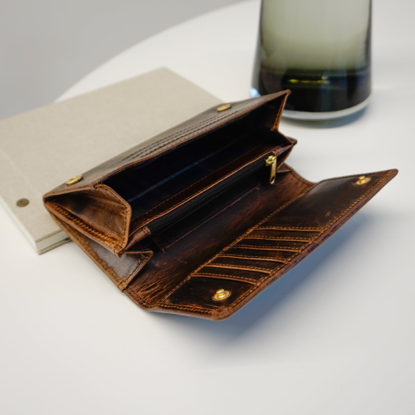 Hunters Hill Clutch Wallet Waxed Buffalo Hide