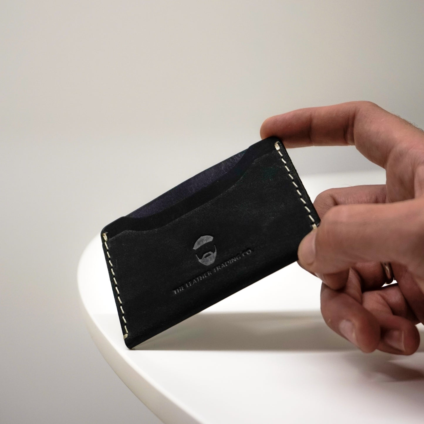 Minto Card Wallet Cowhide Black