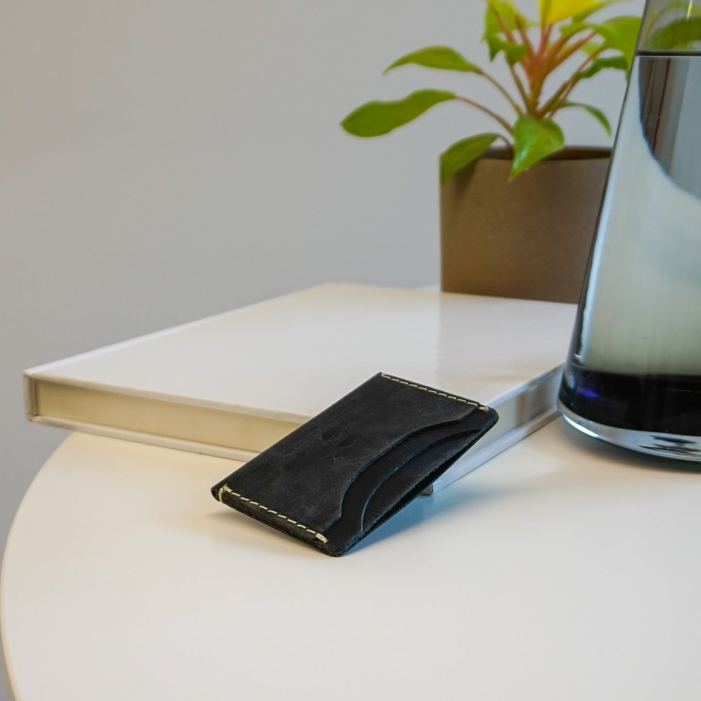 Minto Card Wallet Cowhide Black