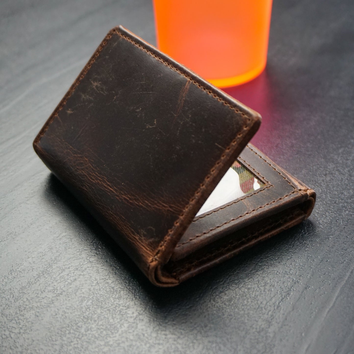 Newport Wallet Waxed Buffalo Hide