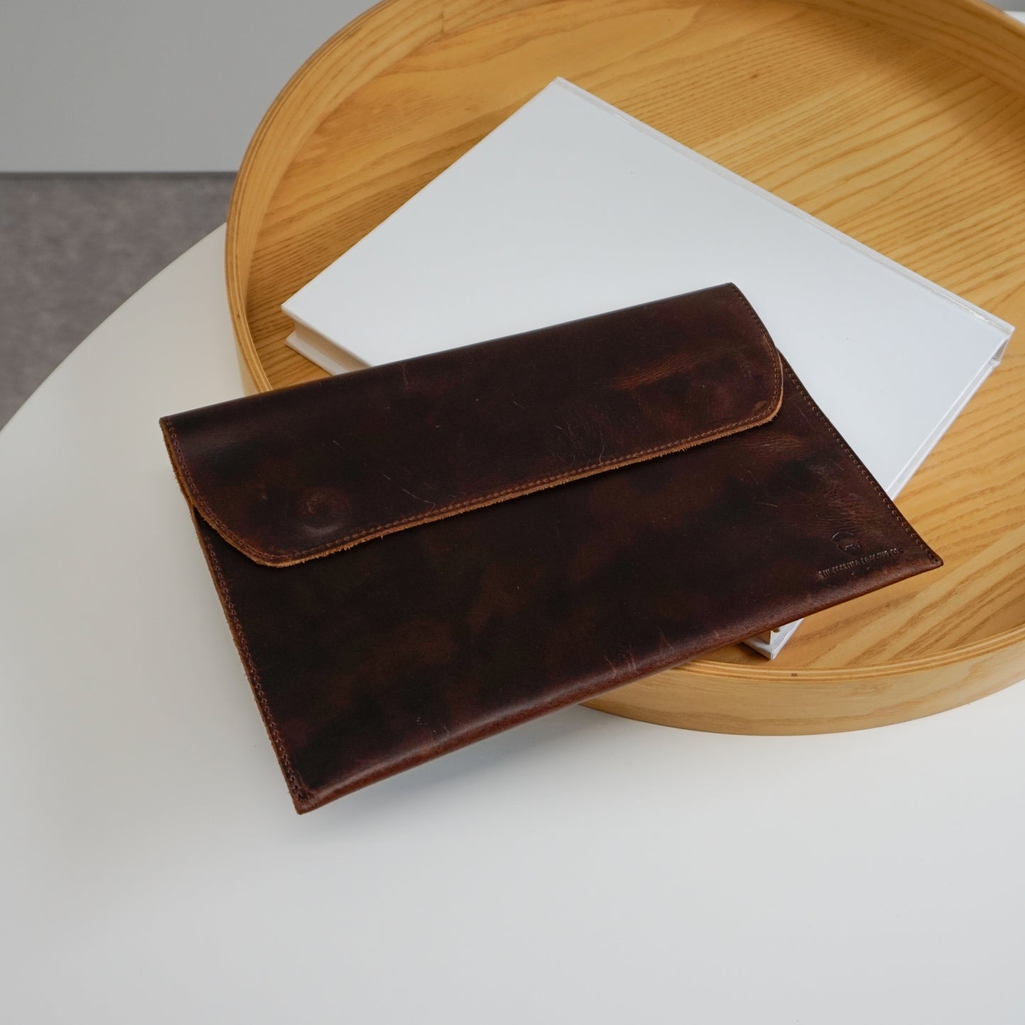 Newtown 11 Tablet Case Waxed Buffalo Hide