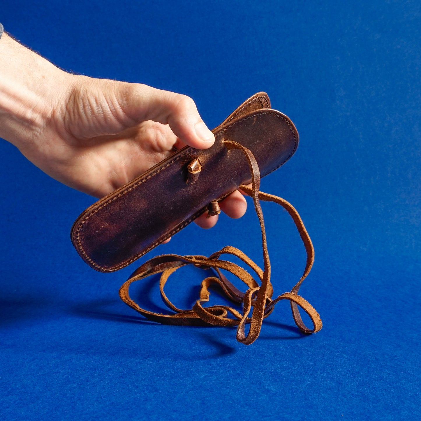 Slip Inn Glasses Case Waxed Buffalo Hide