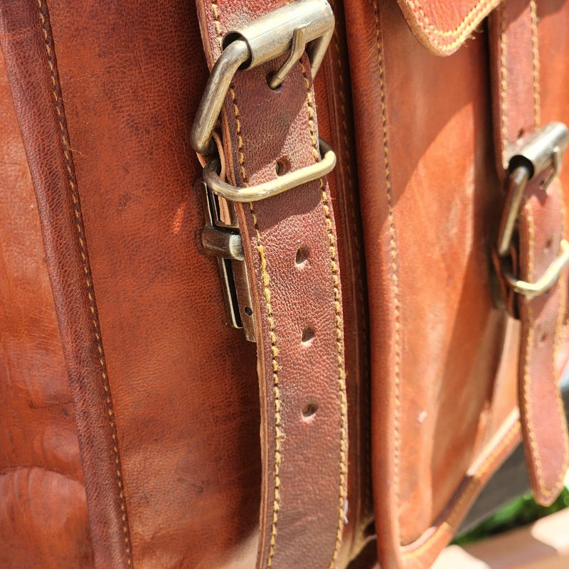 Double Bay 16 Inch Goat hide Backpack