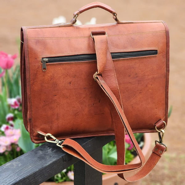 ALAMO 16 Inch Goat hide Satchel & Backpack 