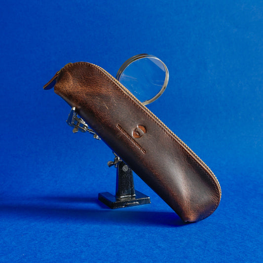 Bondi Pencil Case Waxed Buffalo Hide