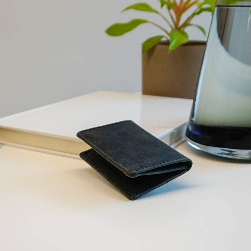 Carlton Card Case Cowhide Black