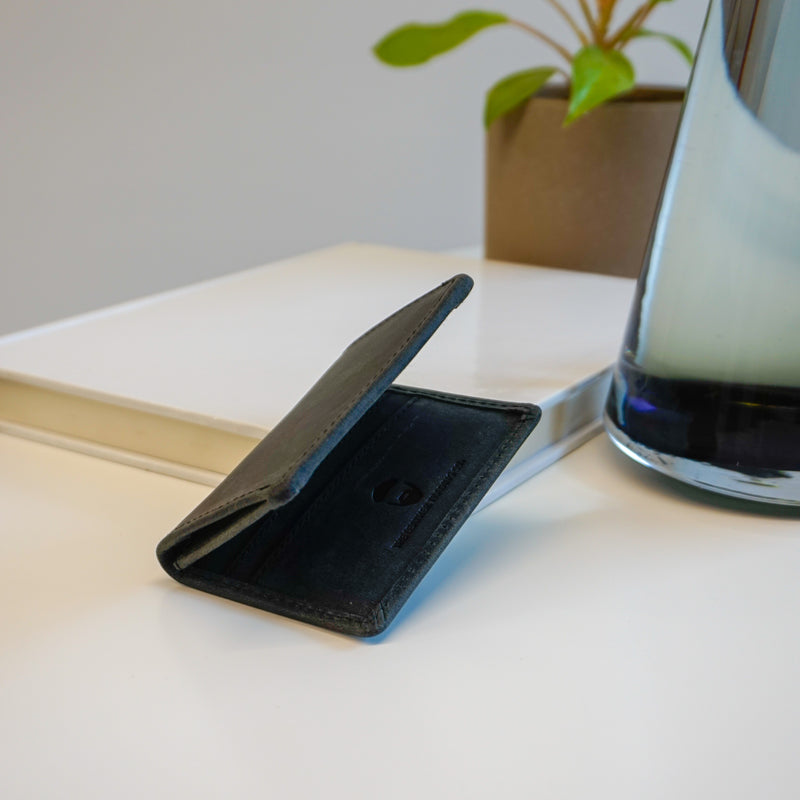 Carlton Card Case Cowhide Black