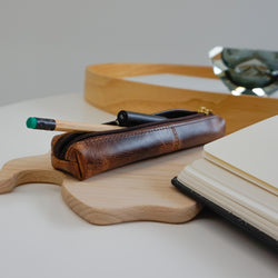 Hornsby Pencil Case Waxed Buffalo Hide