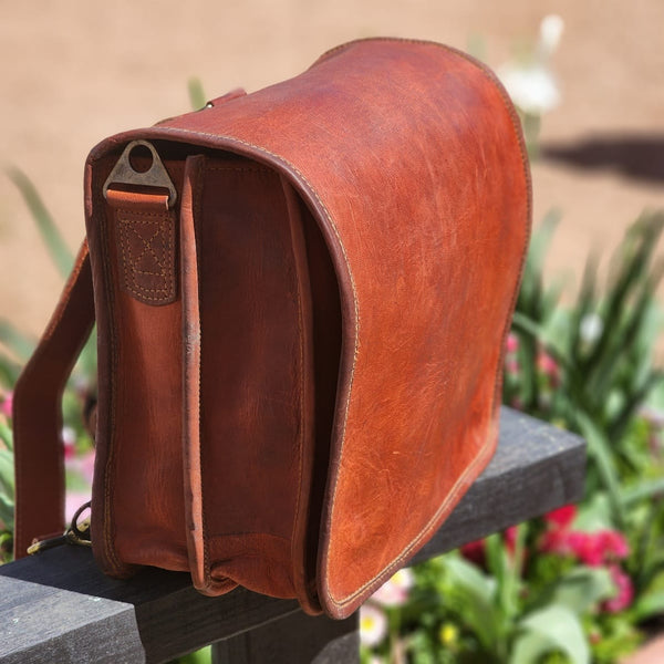 Mascot 14 GT- Full Grain Leather Messenger Full Flap Satchel Bag