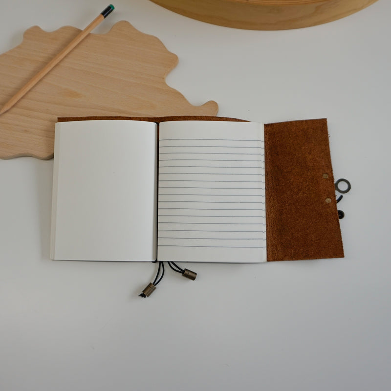 Midori A6 Journal Lock in Waxed Buffalo Hide