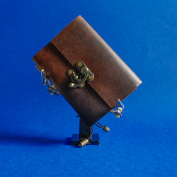 Midori A6 Journal Lock in Waxed Buffalo Hide
