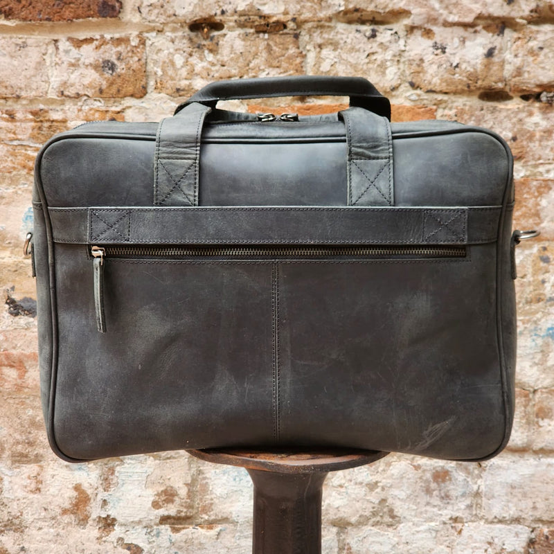 PYRMONT 16-BUFF-ZIP-LAPTOP BAG-BLACK